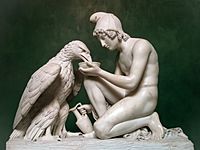 Ganymede Waters Zeus as an Eagle by Thorvaldsen