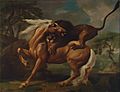George Stubbs - A Lion Attacking a Horse - Google Art Project