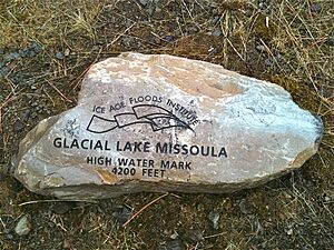 Glacial lake missoula high water mark rock 4200 ft