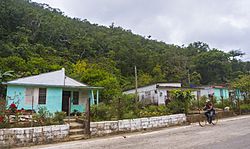 Houses in "Mountain Architecture" style (60s onward) in Jibacoa's main road