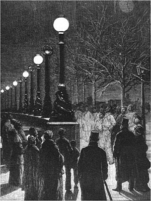 Jablochkoff Candles on the Victoria Embankment, December 1878