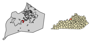 Location of Watterson Park in Jefferson County, Kentucky