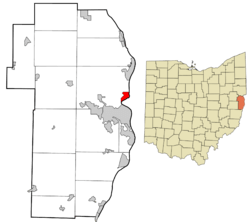 Location of Pottery Addition in Jefferson County and in the state of Ohio
