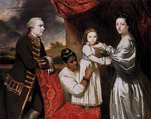 Joshua Reynolds - George Clive and his Family with an Indian Maid - WGA19338