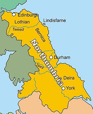 Kingdom of Northumbria in AD 802
