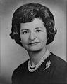 Lady Bird Johnson, bw photo ca1962