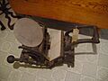 Lathers' foot operated press