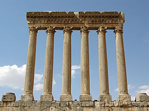 Lebanon, Baalbek, Temple of Jupiter in Baalbek