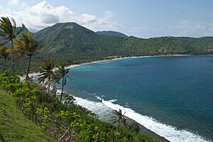 Lombok, Island beach in the bay, Indonesia