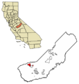 Madera County California Incorporated and Unincorporated areas Chowchilla Highlighted 0613294