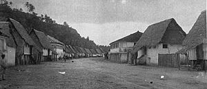Main street of Agana or Hagåtña, Guam (1899-1900)