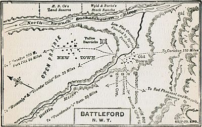 Map of Battleford 1885