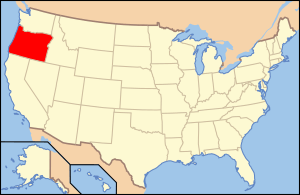 Map of USA OR