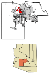 Location of Surprise in Maricopa County, Arizona