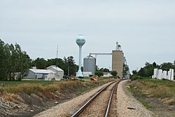 Melvin, Illinois water tower and grain elevator