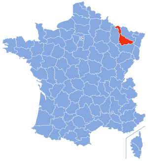 Location of Meurthe-et-Moselle in France