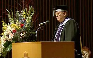 Mikhail Gorbachev at Meiji University honorary degree ceremony