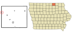 Location of Carpenter, Iowa