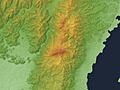 Mount Hiei Relief Map, SRTM-1