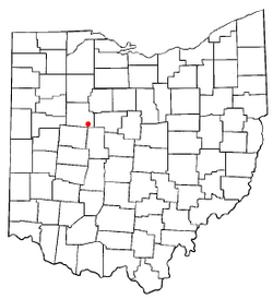 Location of Mount Victory, Ohio