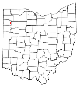 Location of Oakwood, Paulding County, Ohio