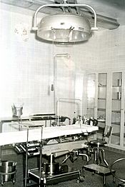 Operating room in St. Ann's Hospital, Juneau, Alaska. Circa 1953-54