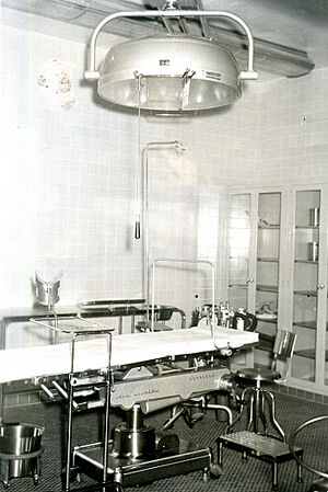 Operating room in St. Ann's Hospital, Juneau, Alaska. Circa 1953-54