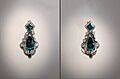 Paire de boucles d'oreilles en émeraudes de la parure de Marie-Louise - Musée du Louvre OA 12156