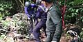 Police exploring cave opening at Doi Pha Mi