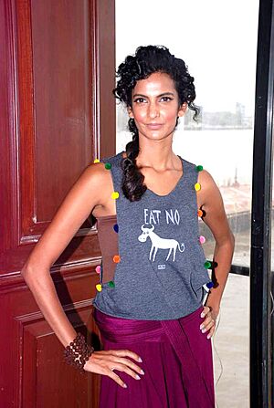 Poorna Jagannathan unveils PETA Ad 06.jpg