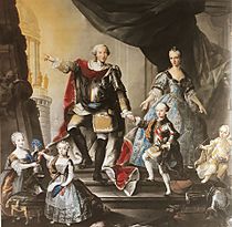 Portrait of the family of the Duke of Savoy by Giuseppe Duprà circa 1760