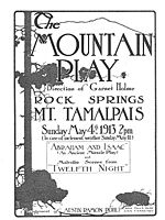 Poster from the Mountain Play's first performance
