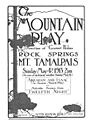 Poster from the Mountain Play's first performance