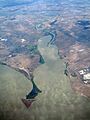 River Murray meets Lake Alexandrina at Pomanda Island, South Australia - Feb 2012