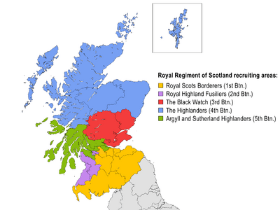 Royal Regiment of Scotland recruiting areas