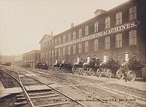 Russell and Co Works, Massillon, May 5th 1908 (North front - Russell Sawworks and Threshing Machines)v01
