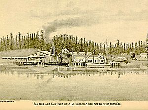Saw mill and ship yard, North Bend, Coos County, Oregon