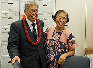 Senator Daniel Akaka and Millie Akaka