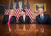 Speaker Ryan with Trump and Pence