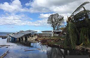 Structure in El Maní, Sabanetos, Mayagüez, Puerto Rico destroyed by Hurricane Maria