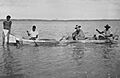 Syd Kyle-Little setting out from Milingimbi Island on his first patrol to the mainland of Arnhem Land in June 1946