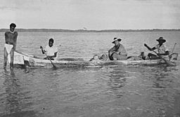Syd Kyle-Little setting out from Milingimbi Island on his first patrol to the mainland of Arnhem Land in June 1946