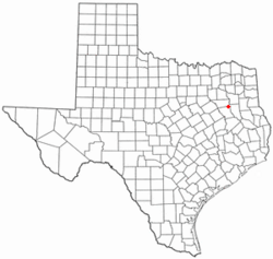 Location of Frankston, Texas