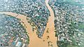 Tammileru river diverging near Eluru during Floods 2020