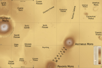 Tharsis Quadrangle map-la