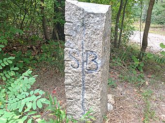 Town Line Boundary marker between Sandwich and Barnstable MA.jpg