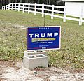 Trump sign with Pence removed