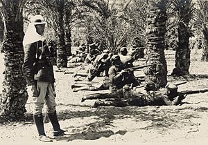 Turkish troops in action at Qatia 1915