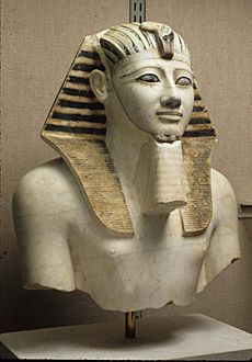 Upper part of a statue of Thutmose III MET 07.230.3 10
