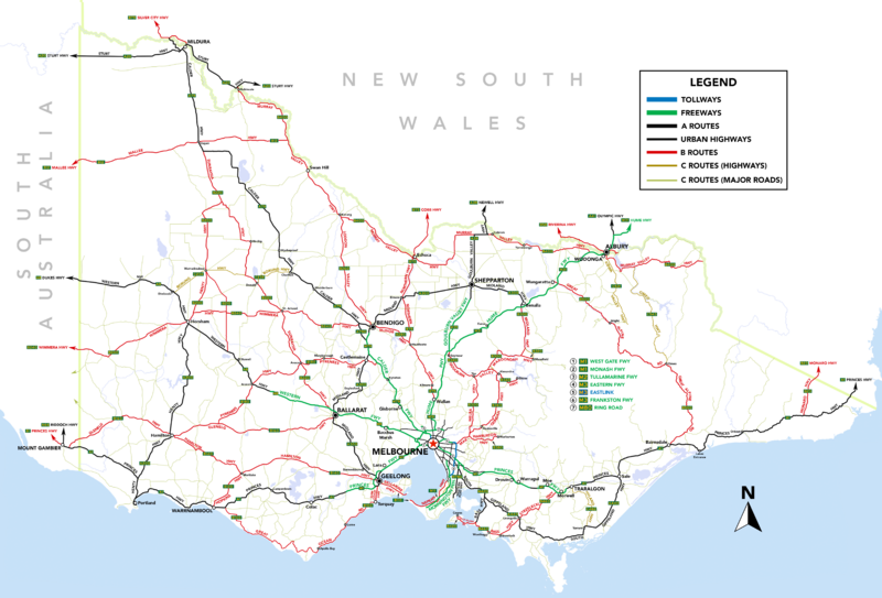 Victorian Highways Map
